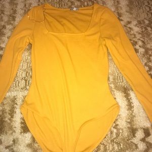 Yellow Long Sleeve Bodysuit